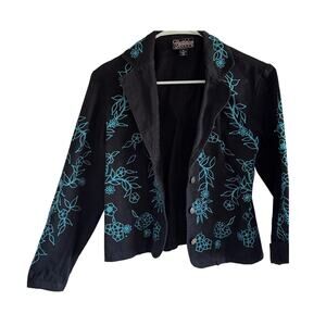 Cattlelac Ranch Black Western Embroidered Jacket – Size M